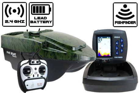 Anatec Pacboat Start'R Evo Camo Ivy with Sight Tackle Color Fishfinder