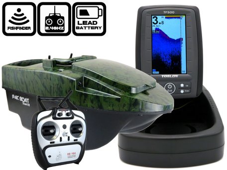 Anatec Pacboat Start'R Evo Camo Ivy with Toslon TF-500 Color Fishfinder