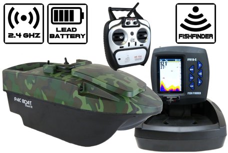 Anatec Pacboat Start'R Evo Forest Camo with Sight Tackle Color Fishfinder
