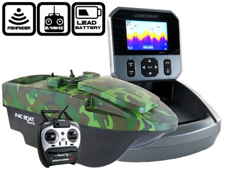 Anatec Pacboat Start'R Evo Forest Camo with LBT-1 Color Fishfinder